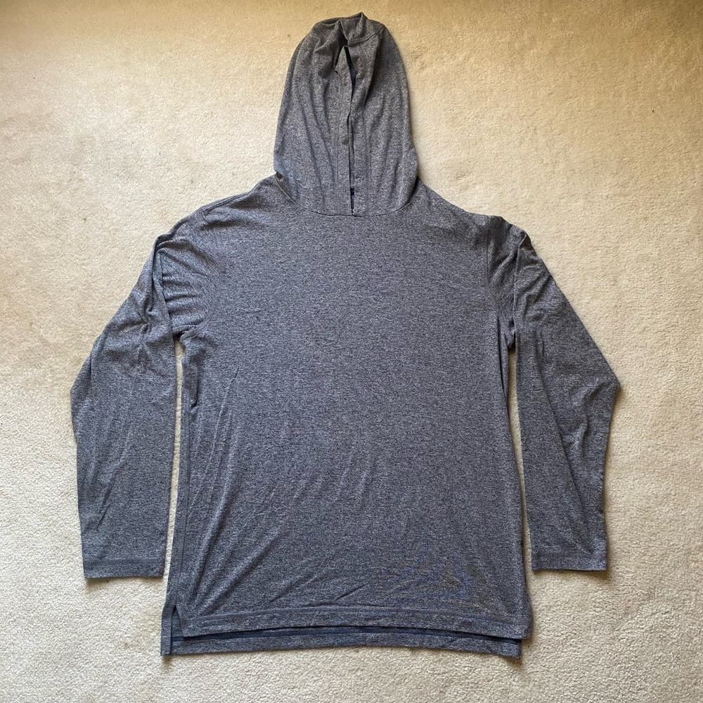 Vineyard Vines OTG On the Go Hoodie Performance Shirt Medium Grey UPF Fishing
